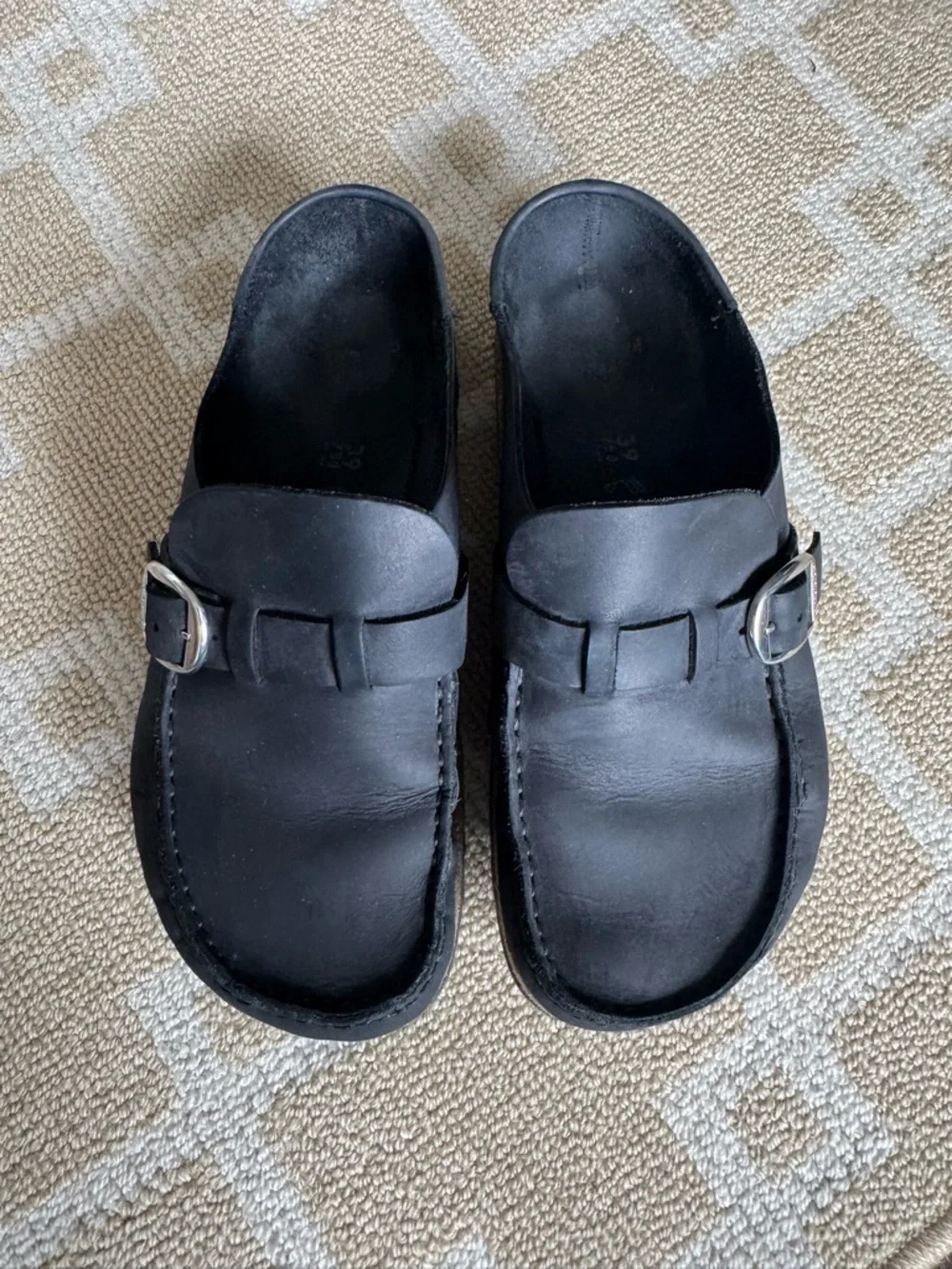 Birkenstock Buckley Clog Black Leather Buckle EU 39 (US 8-8.5) - Picture 5 of 17